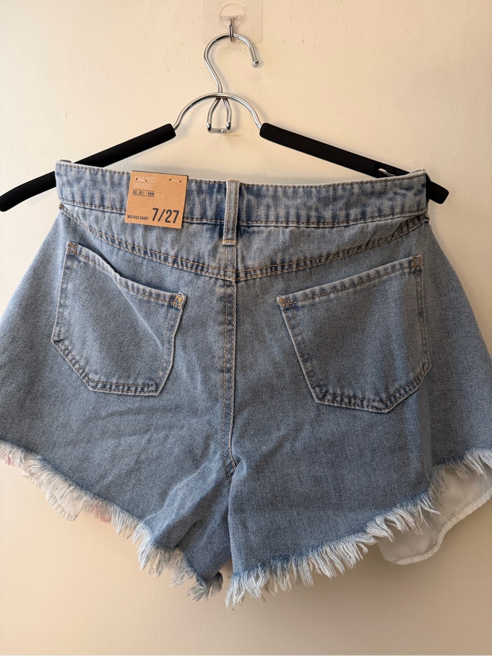 Project Social T American Flag Denim Shorts - Blue, White & Red - Picture 2 of 2